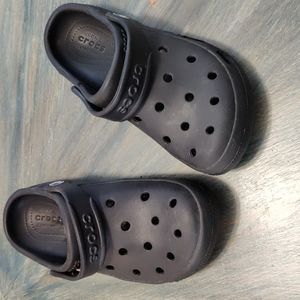 Kids black crocs
